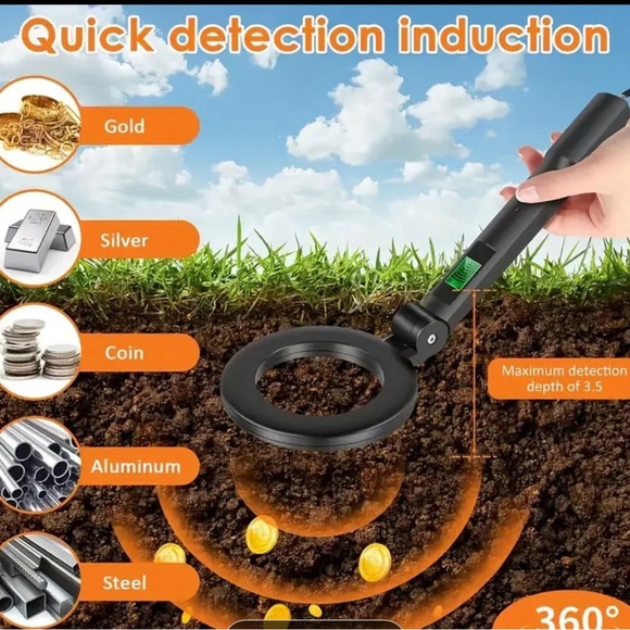 Handheld Metal Detector gold , silver ,coin with LCD Display 360• - Picture 4 of 16